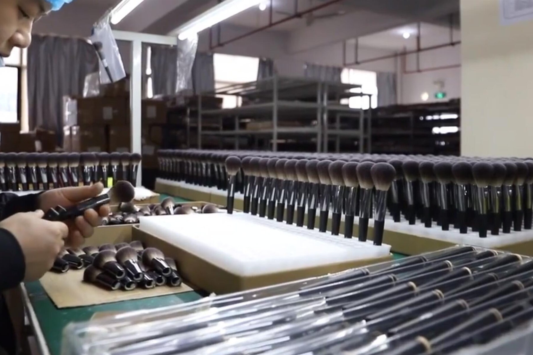 Individual brush inspection before production approval · Industry reference